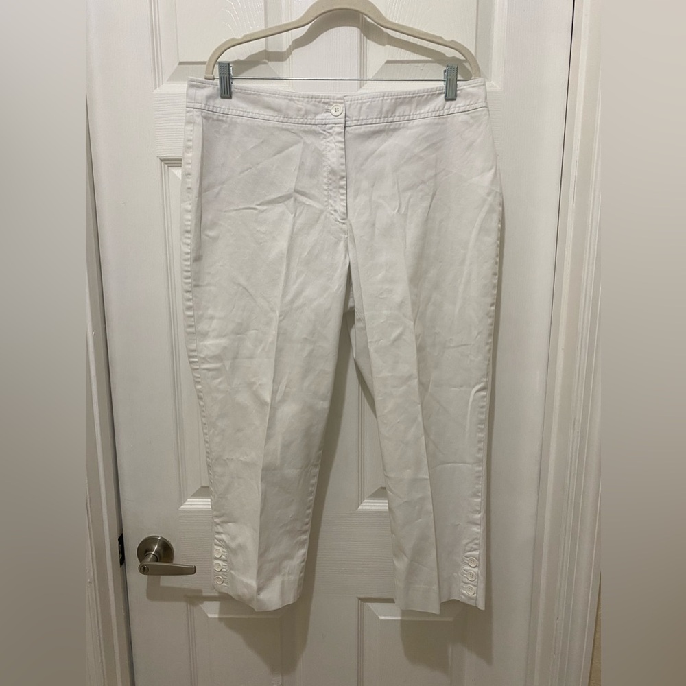 Talbots white skimmers pants size 14